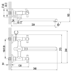 Lemark Смеситель Contour LM7451C универсальный – фотография-2