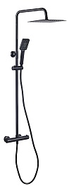 Sancos Душевая система Kanedo с термостатом черная матовая SC7100MB – фотография-1