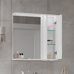 Volna Зеркальный шкаф Lake 70 R белый – фотография-4