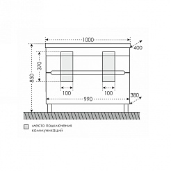 СанТа Тумба с раковиной Лондон 100 напольная, двойная раковина – фотография-2