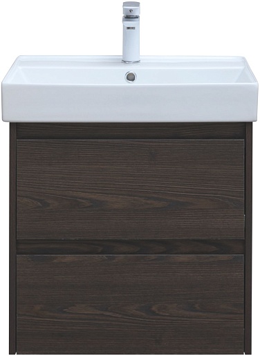 Aquanet Тумба с раковиной Nova Lite 60 подвесная дуб черный – картинка-3