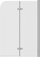 Teymi Шторка на ванну Anni 100x140 профиль хром стекло прозрачное