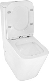 Azario Унитаз-компакт Quadro AZ-2175 безободковый с бачком с сиденьем микролифт белый – фотография-8