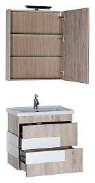 Aquanet Тумба с раковиной "Мадейра 70" дуб кантри – фотография-5