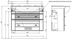 Aquanet Тумба под раковину Рондо 85 подвесная белая глянцевая – фотография-10