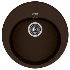 Florentina Мойка гранитная Лотос 510 круглая мокко – фотография-1