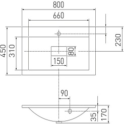 Opadiris Умывальник мебельный Премьер 800 М – фотография-3