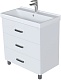 Mixline Тумба под раковину Стив 80 3 ящика белая – фотография-7