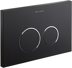 Milacio Клавиша смыва Standart MCU.204 черная матовая/хром – фотография-1