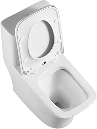 Azario Унитаз-моноблок Teano AZ-8621 безободковый с бачком с сиденьем микролифт белый – фотография-4