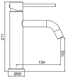 Frap Смеситель для раковины H807 F10807 сатин – фотография-2