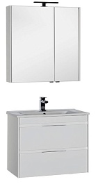 Aquanet Тумба с раковиной "Тулон 85 " белая – фотография-5