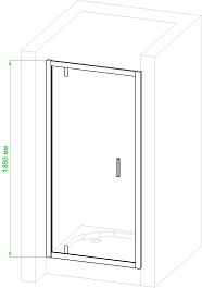Royal Bath Душевая дверь в нишу HV-C-CH 90х185 – фотография-4