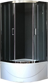 Royal Bath Душевой уголок RB 90BK-T-CH 900x900x2000 – фотография-1