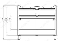 Aquanet Тумба с раковиной "Гретта 90" светлый дуб (177069) – фотография-3
