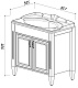 Belux Тумба с раковиной Империя 85 белая – картинка-6