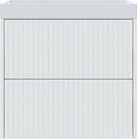 Vivon Тумба под раковину Kristi 60 подвесная белая матовая рифленая