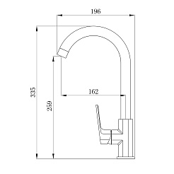 Tokito Смеситель для кухни AMA хром TOK-AMA-1013 – фотография-4
