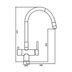 Gappo Смеситель для кухни G4398-33 золотой сатин – фотография-4