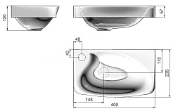 Velvex Тумба с раковиной Bio 40 maxi глянцевая белая – фотография-4
