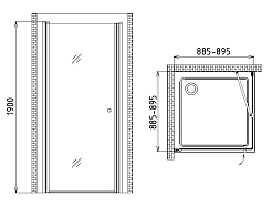 Gemy Душевой уголок New Rockcoco S03171C – фотография-3