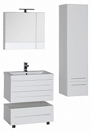 Aquanet Тумба подкатная "Нота 75" белая – фотография-9