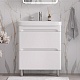 Equil Тумба с раковиной Nice 70 2 ящика напольная белая – фотография-19
