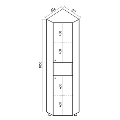 Mixline Пенал для ванной Ларч 36 угловой – фотография-2