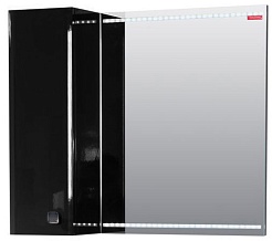  Зеркальный шкаф "Nota 90" черный L – фотография-1