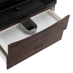 BelBagno Тумба с раковиной Marino 80 подвесная Rovere Moro с раковиной 80/45 AST-NERO – фотография-6