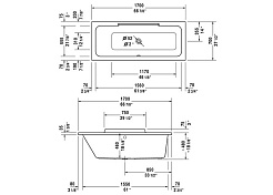 Duravit Акриловая ванна "DuraStyle 700294000000000" L 170х70 – фотография-2