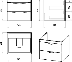 Misty Тумба под раковину Мираж 60 подвесная белая – фотография-5