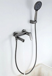 Frap Смеситель для ванны с душем H85 F3285-9 оружейная сталь – фотография-2
