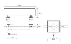 Bemeta Полка стеклянная Beta 132122042 – фотография-2