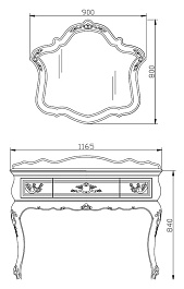 Demax Мебель для ванной "Флоренция 120" перламутр (171636) – фотография-12