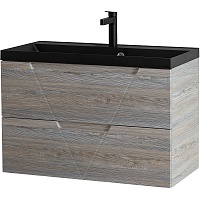 BelBagno Тумба с раковиной Vittoria 80 подвесная Pino с раковиной BB800/450-LV-ART-AST-NERO