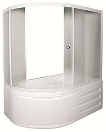 1Marka Шторка для ванны Catania 150x100x140 белая – фотография-2