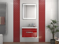 Какса-а Тумба с раковиной Хилтон 80 бордо – фотография-5