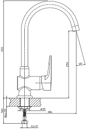 Granfest Смеситель для кухни 3023 розовый – фотография-3