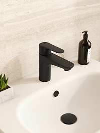 Vitra Смеситель для раковины Root Round A4270636EXP черный матовый – фотография-3