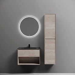 Sancos Тумба с раковиной Marmi 1.0 80 дуб галифакс натуральный раковина Grace 81 CN7012MB – фотография-3