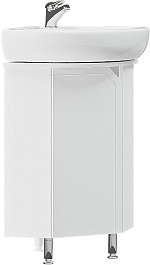 Corozo Тумба с раковиной Сириус 40 угловая белая – фотография-2