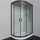 Frank Душевая кабина F418R M black с крышей профиль черный стекло матовое – фотография-4