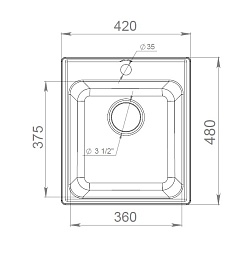 Granfest Мойка кухонная Quarz GF-Z17 Белая – фотография-2