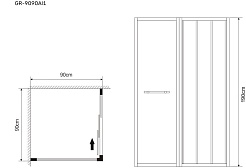 Grossman  Душевой уголок Alba 1 GR-9090 – фотография-6