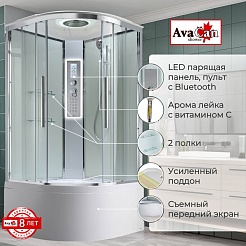 Avacan Душевая кабина 110/110 EM5011LEDT прозрачная – фотография-3