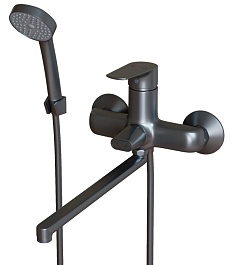 Mixline Смеситель для ванны и раковины 35k ML14-02GR графит – фотография-1