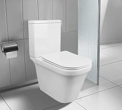 Azario Унитаз-компакт Candy AZ-1503B безободковый с бачком с сиденьем микролифт белый – фотография-2