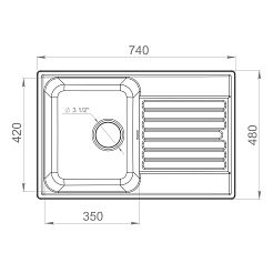 Raiber Мойка кухонная Актерман RQ144 бежевый – фотография-2