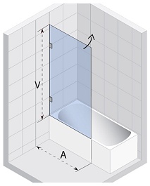 Riho Шторка на ванну Scandic S 108 75 – фотография-2